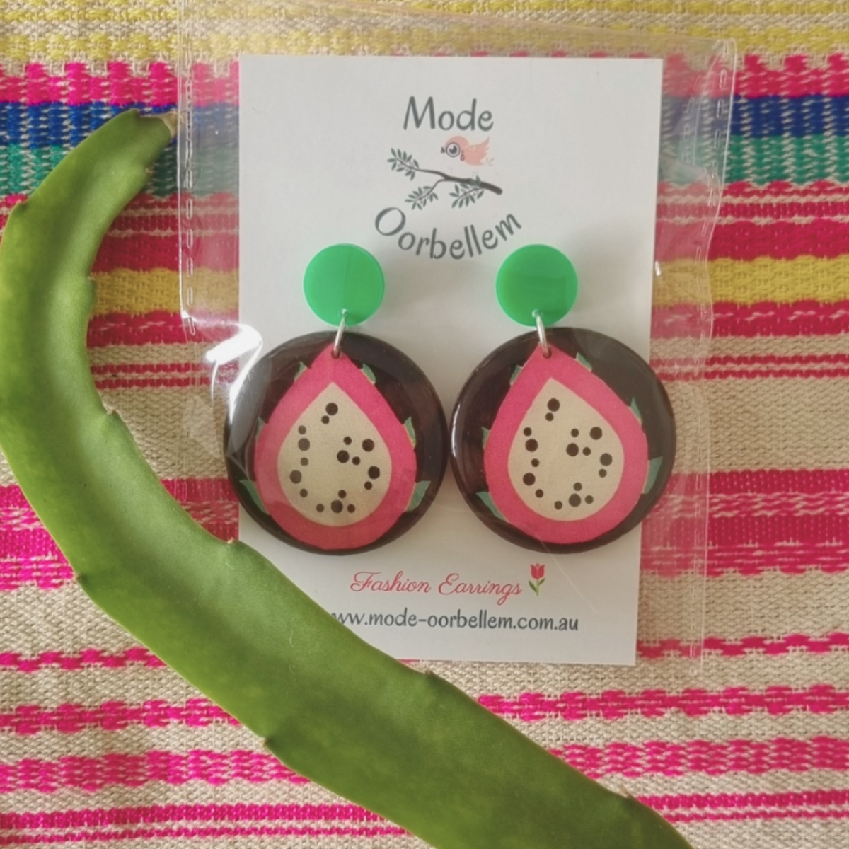 Mode Oorbellem handmade dragon fruit earrings