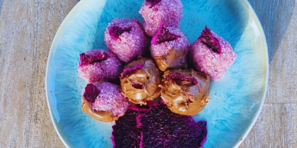 Dragon Fruit Coconut Bliss Balls - Rare Dragon Fruit