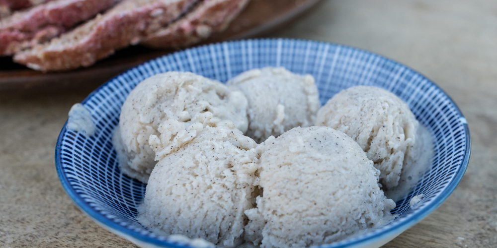 Banana and White Dragon Fruit Ice Cream