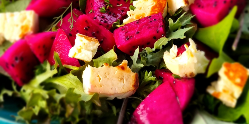 Dragon Fruit & Haloumi Salad