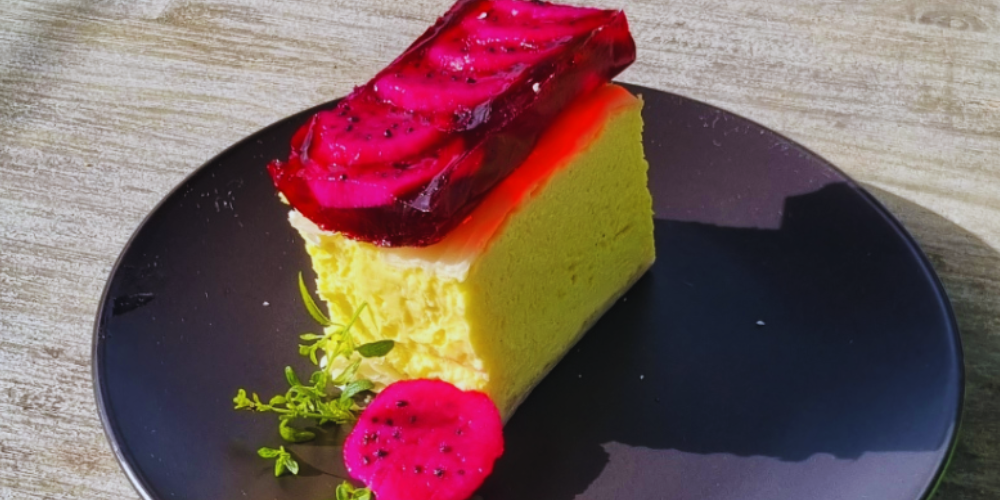 Dragon Fruit Custard Slice