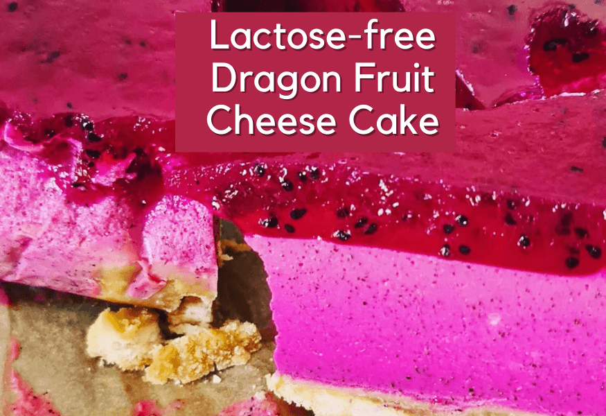 Lactose Free Dragon Fruit Cheese Cake - Rare Dragon Fruit