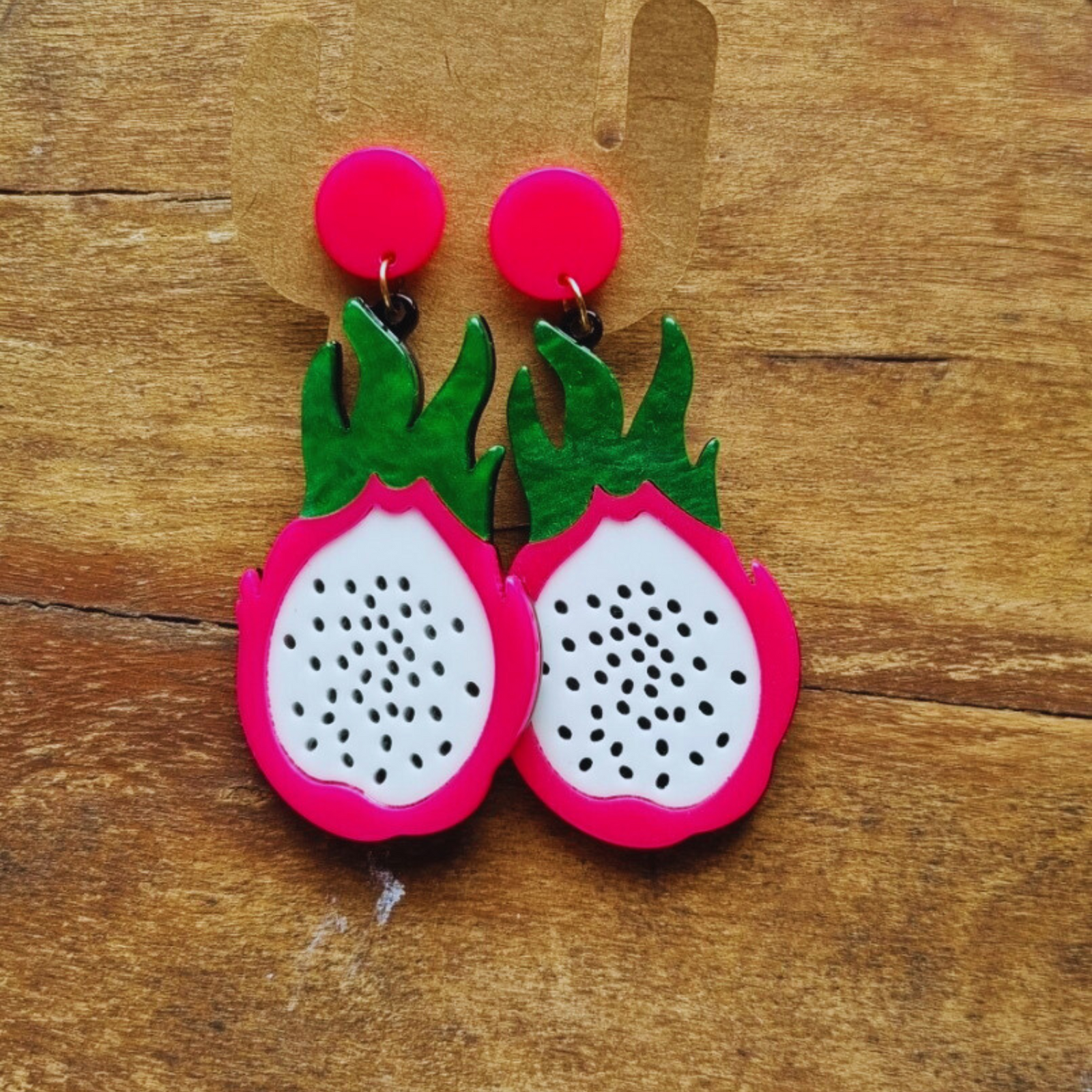 Dragon fruit earrings - Rare Dragon Fruit