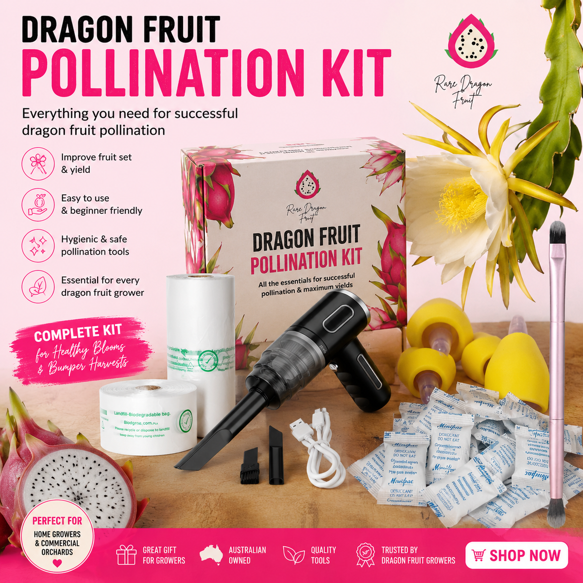 Dragon Fruit Pollination Kit – Everything You Need for Successful Pollination