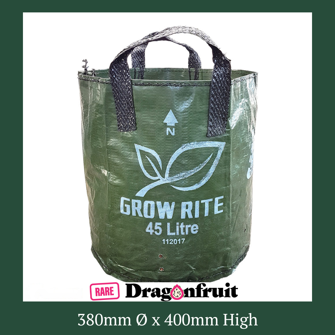 Woven Plastic Plant Grow Bag with 2 Handles, 45L