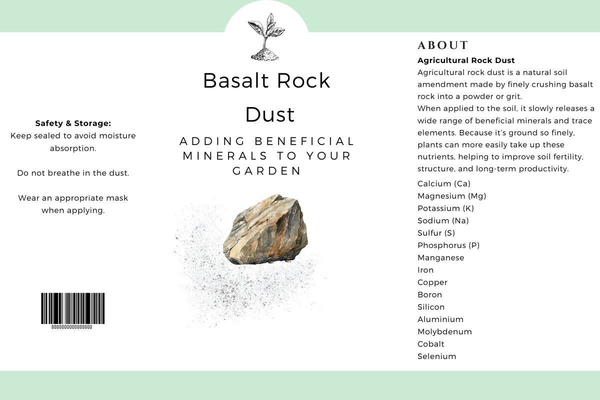 Agricultural Basalt Rock Dust 250g