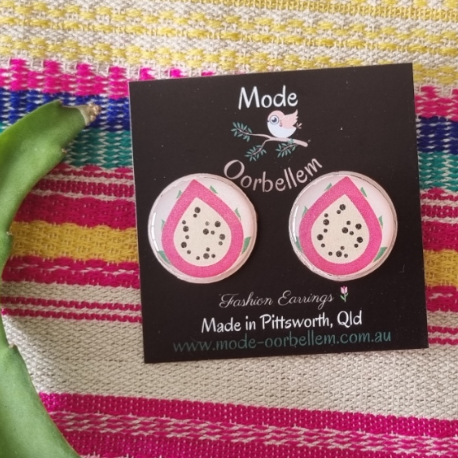 Mode Oorbellem handmade dragon fruit earrings - Rare Dragon Fruit