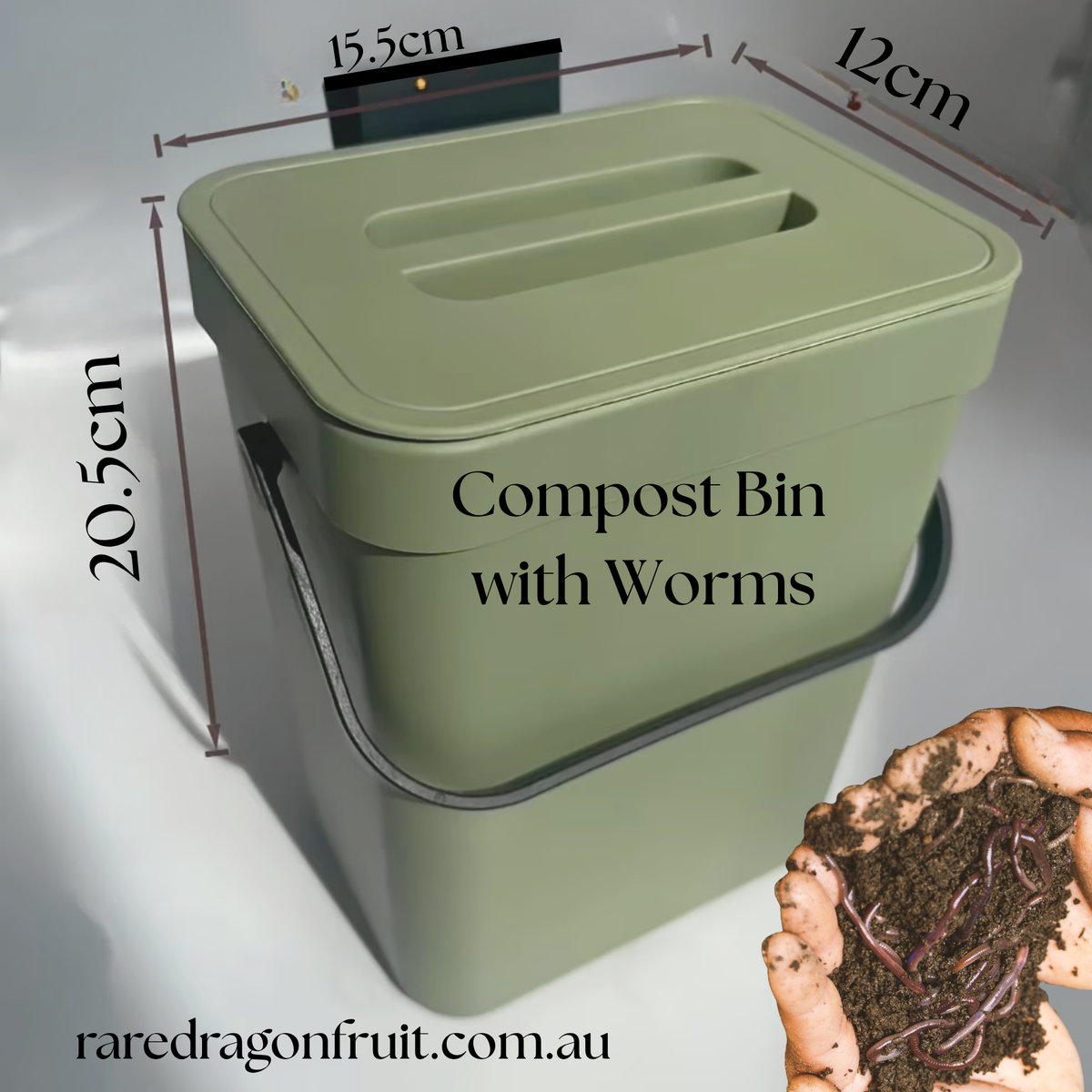 Compost bin with worms x 100