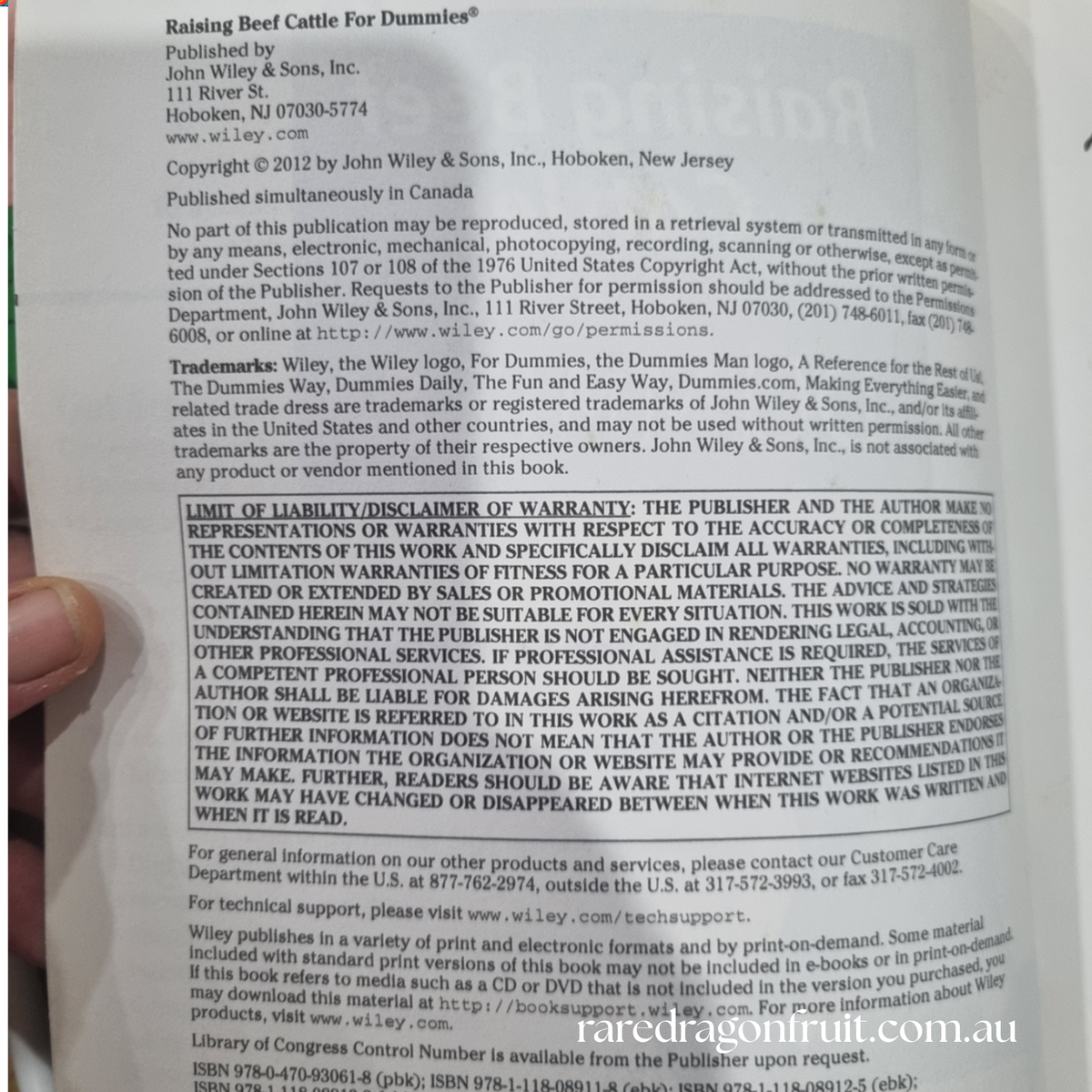 Raising Beef Cattle For Dummies – Scott & Nikki Royer (Second-Hand)