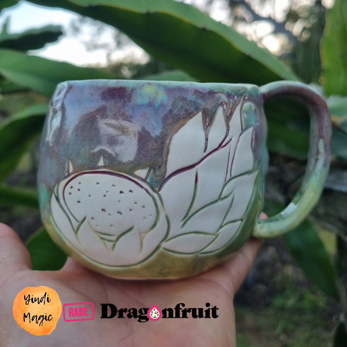 Yindi Magic Ceramic Mug – Dragon Fruit Design
